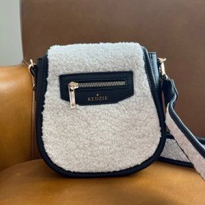 KEDZIE LEATHER/SHERPA CROSSBODY BAG
